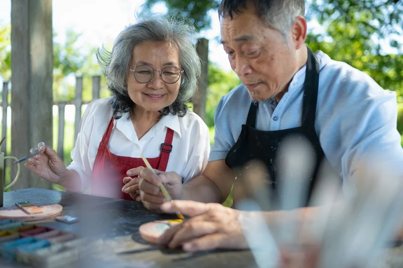 Residents engaging in social interaction, fostering a sense of community and helping to alleviate loneliness.